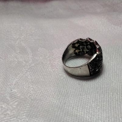 Gorgeous Vintage Marcasite 925 Ring Size 6.5