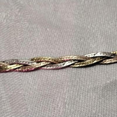 Vintage Tricolor (Rose/Gold/Silver) 7" Italian 925 Bracelet
