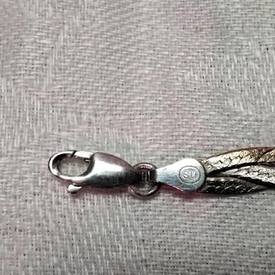 Vintage Tricolor (Rose/Gold/Silver) 7" Italian 925 Bracelet