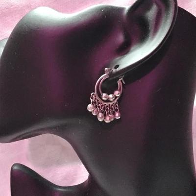 Vintage Fun Hoop With Drops 925 Earrings