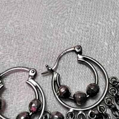 Vintage Fun Hoop With Drops 925 Earrings