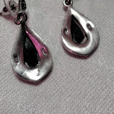 Vintage Sophisticated Marcasite and Onyx Earrings