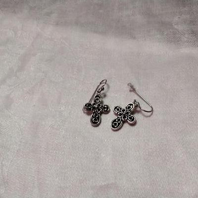Beautiful Celtic Cross 925 Earrings