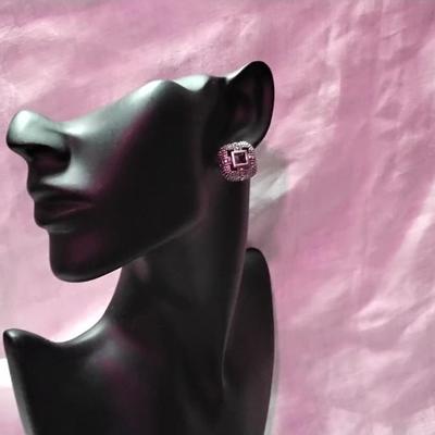 Unique Gorgeous  Amethyst 925 Earrings
