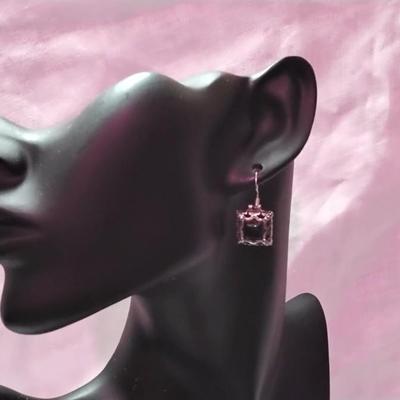 Vintage Stately Onyx 925 Earrings