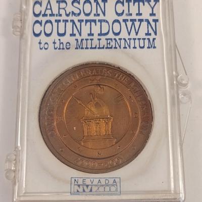 Carson City, NV Countdown to the Millennium Bronze Medallion