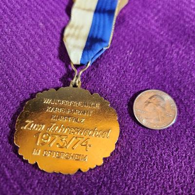 1973/74 NEW YEAR'S OFTERSHEIM GERMAN VOLKSMARCK MEDAL