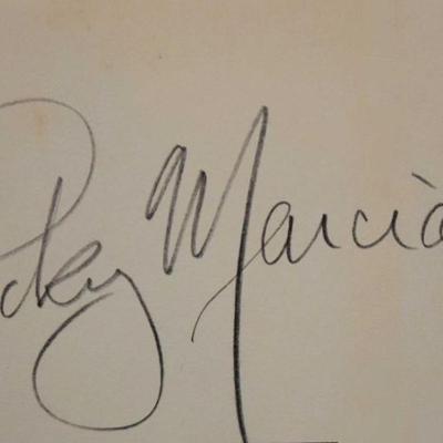 Rocky Marciano signature slip