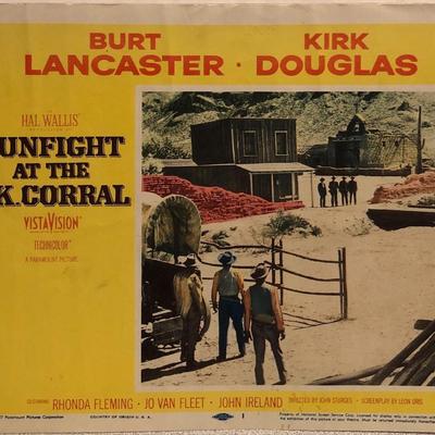 Gunfight at the O.K. Corral original 1957 vintage lobby card