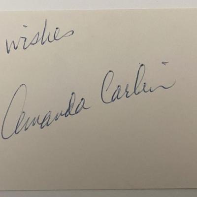 Amanda Carlin original signature