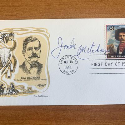 John Mitchum signed first day cover