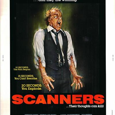 Scanners original 1980 vintage one sheet movie poster