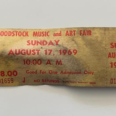 1969 Woodstock ticket 