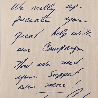 Jimmy and Rosalynn facsimile signed letter