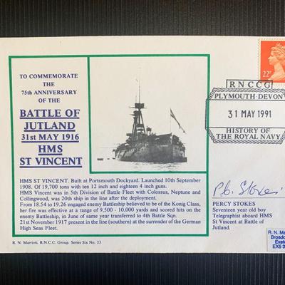 Percy Stokes signed first day cover