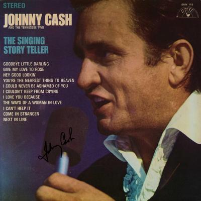 Johnny Cash The Singing Story Teller signed album