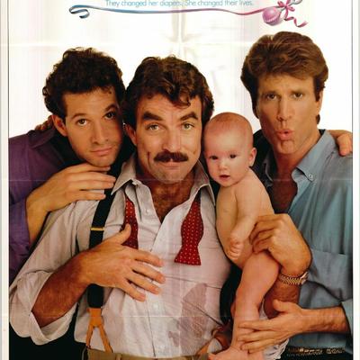 Three Men and a Baby original 1987 vintage movie poster
