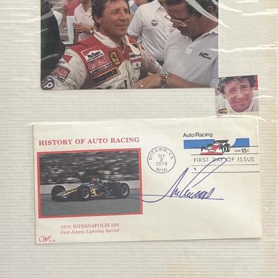 Mario Andretti signed commemorative cover