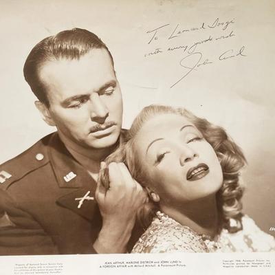 A Foreign Affair John Lund signed photo