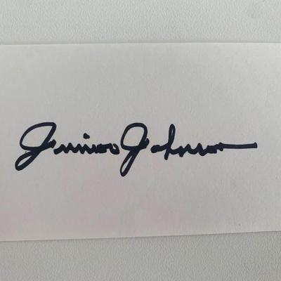 Indy Car Racer Jimmie Johnson original signature