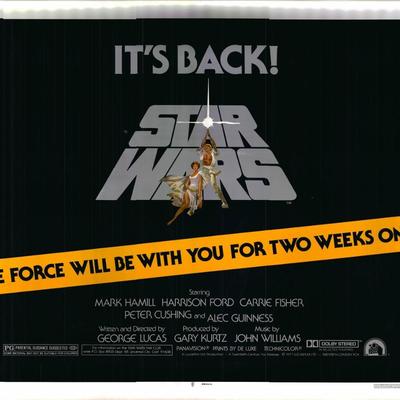 Star Wars original 1982R vintage half sheet poster