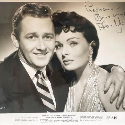 Gentlemen Marry Brunettes Alan Young signed photo