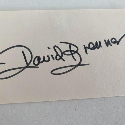 Comedian David Brenner original signature