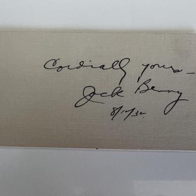 Jack Benny original signature