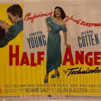Half Angel original 1951 vintage lobby card
