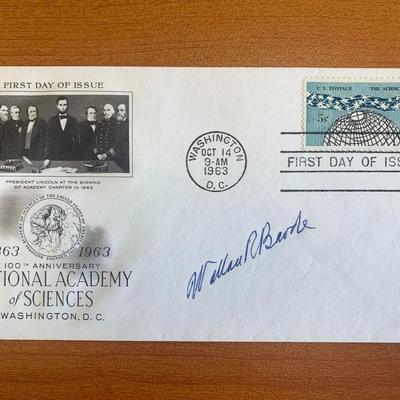 William R Burke signed first day cover 