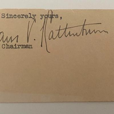 Radio Commentator Hans Kaltenborn original signature