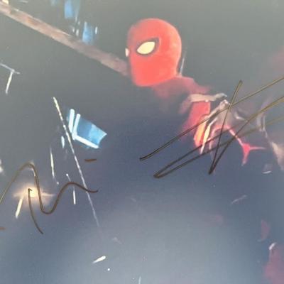 Spider-Man: No Way Home Tobey Maguire and Tom Holland signed movie photo