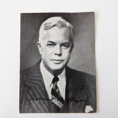 Robert Hillyer signed photo on paper