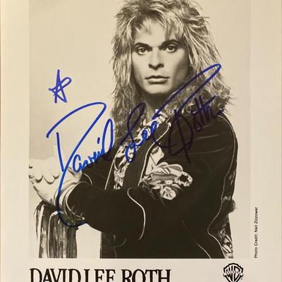 David Lee Roth signed photo