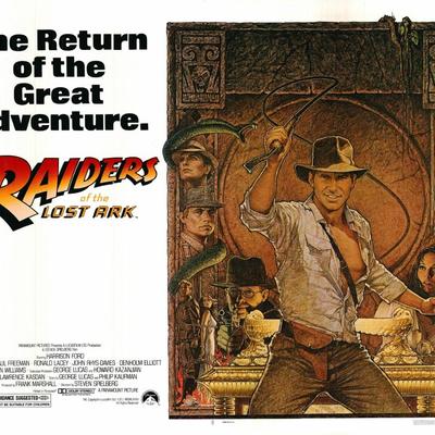 Raiders of the Lost Ark original 1981 vintage rolled movie poster