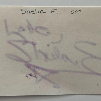 Sheila E. signed note