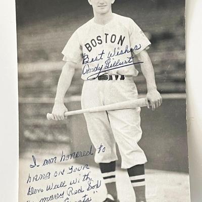 Boston Red Sox Andy Gilbert signed photo
