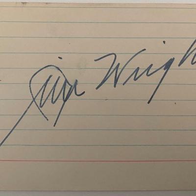 Texas Congressman Jim Wright original signature