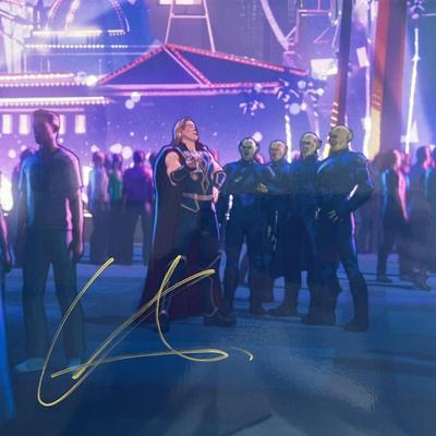 Captain Marvel Vs. Thor Chris Hemsworth signed photo