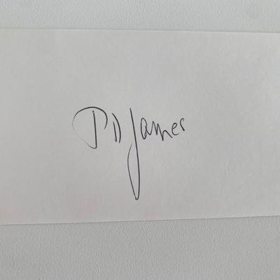 Novelist PD James original signature