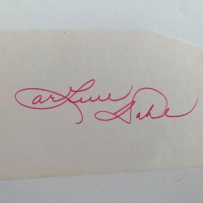 Arlene Dahl original signature