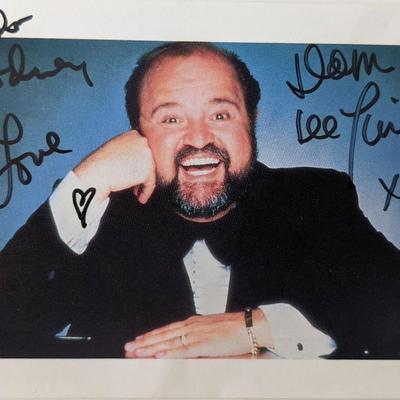 Dom DeLuise  signed photo card