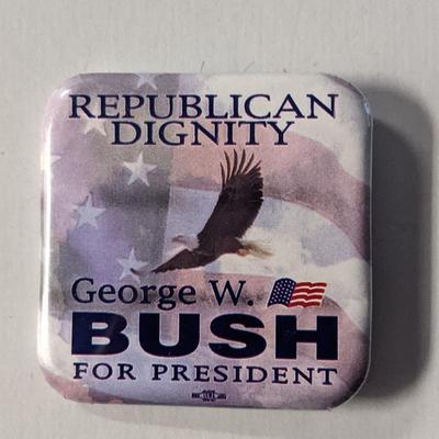George W. Bush Republican Dignity Vintage Campaign Pin 