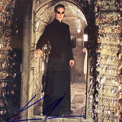 The Matrix Keanu Reeves signed movie photo
