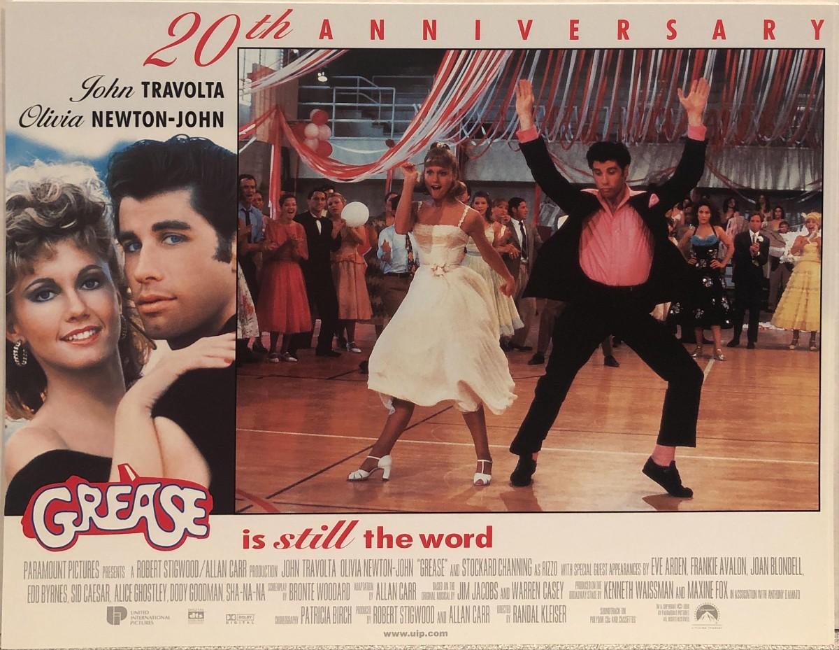 Grease 20th Anniversary original 1998R vintage lobby card
