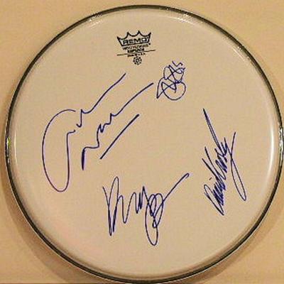 Crosby, Stills, Nash & Young signed drum head
