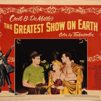 The Greatest Show on Earth original 1952 vintage lobby card