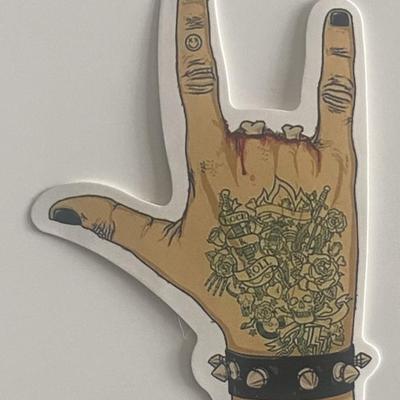 Rock & Roll hand sticker 