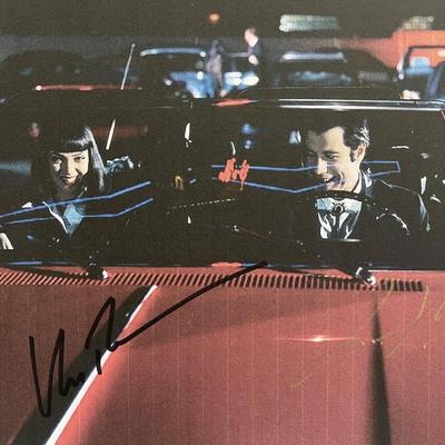 Pulp Fiction John Travolta and Uma Thurman signed photo
