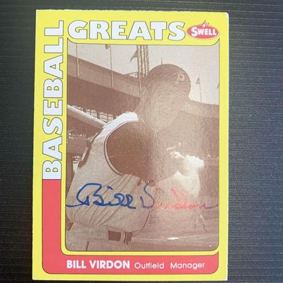 Pittsburgh Pirates Bill Virdon Signed Baseball Trading Card